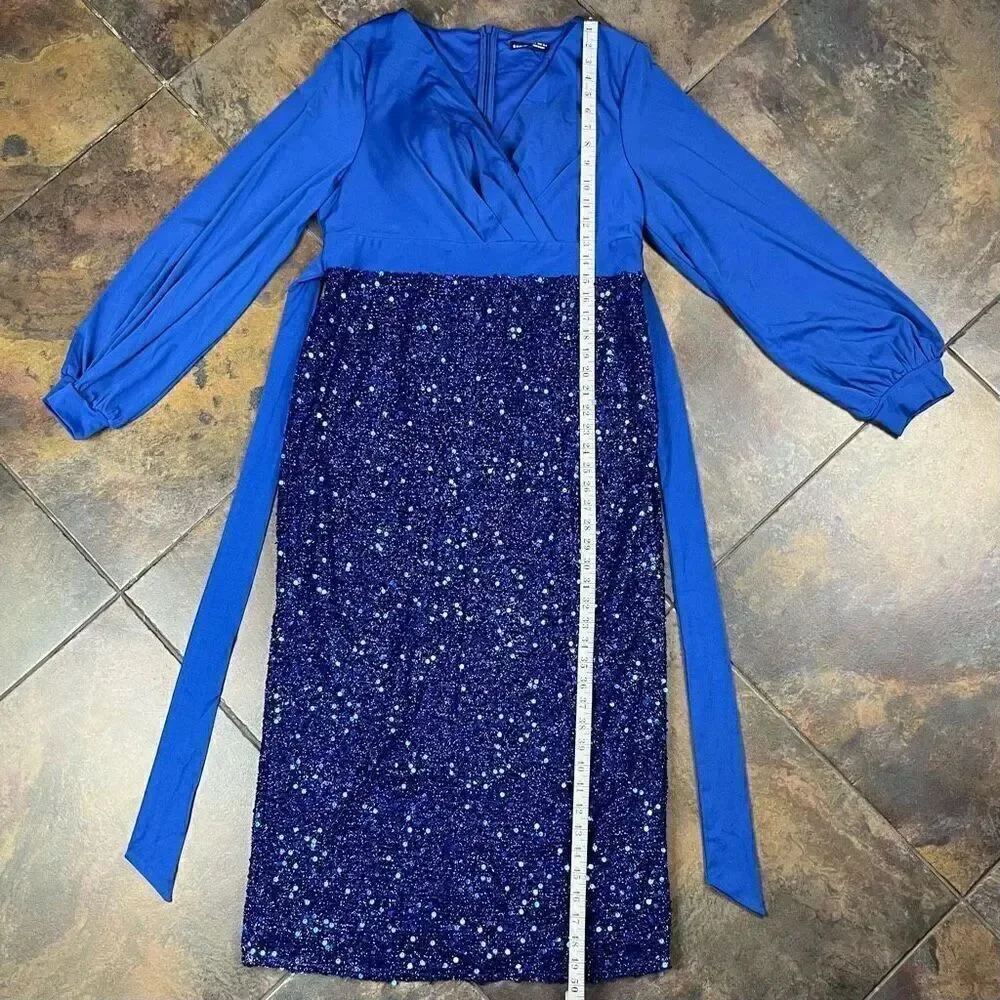 SHEIN Glamour Elegant Blue Formal Dress XL 12